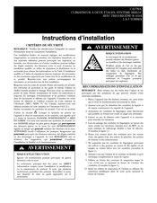 CAC / BDP CA17NA Instructions D'installation