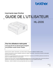Brother HL-2035 Guide De L'utilisateur