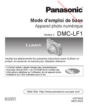 Panasonic LUMIX DMC-LF1 Mode D'emploi De Base