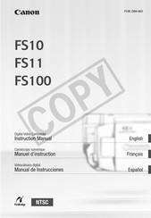 Canon FS100 Manuel D'instruction