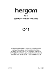 hergom C-11 Instructions D'installation, De Service Et D'entretien