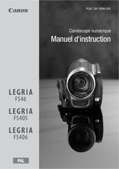 Canon LEGRIA FS405 Manuel D'instruction