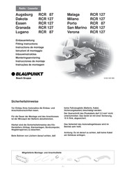 Blaupunkt Malaga RCR 127 Instructions De Montage