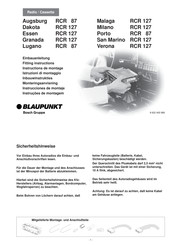 Blaupunkt Porto RCR 87 Instructions De Montage