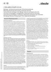 steute EEx AZM 415-FE Instructions De Montage Et De Câblage