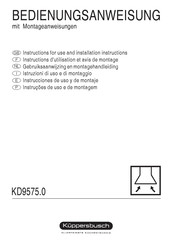 KÜPPERBUSCH KD9575.0 Instructions D'utilisation Et Avis De Montage
