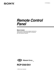 Sony RCP-D51 Mode D'emploi