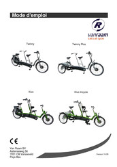 Vanraam Kivo tricycle Mode D'emploi
