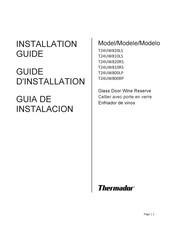 Thermador T24UW800RP Guide D'installation