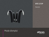 oticon Dynamo BTE 13 SP Mode D'emploi