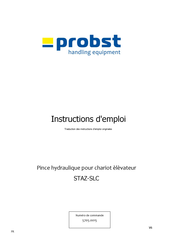 probst 5705.0015 Instructions D'emploi