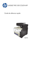 HP LaserJet Pro 500 Color M570 Guide De Référence Rapide