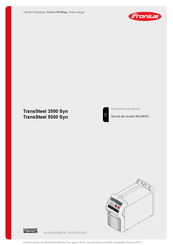 Fronius TransSteel 3500 Syn Instructions De Service