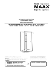 MAAX 105929 Guide D'installation