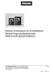 Miele PDR 522 Notice D'utilisation Et D'installation