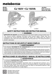 Metabo HPT CJ 160VA Instructions De Sécurité Et Mode D'emploi