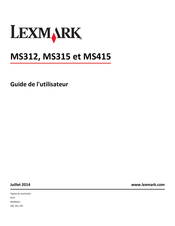 Lexmark MS415 Guide De L'utilisateur