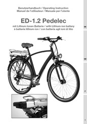 Pedelec ED-1.2 Manuel De L'utilisateur