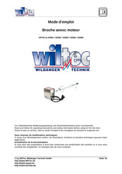 WilTec 62061 Mode D'emploi