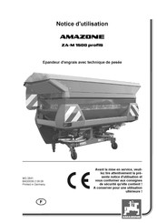 Amazone ZA-M 1500 profiS Notice D'utilisation