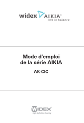 Widex AK-CIC Mode D'emploi