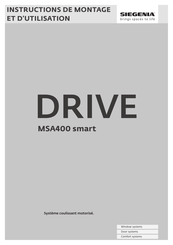 Siegenia DRIVE MSA400 smart Instructions De Montage Et D'utilisation