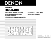Denon DN-X400 Mode D'emploi