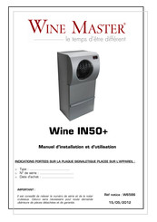 Wine Master Wine IN50+ Manuel D'installation Et D'utilisation
