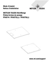 Mettler Toledo MultiRange PFA575-G Mode D'emploi