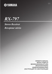 Yamaha RX-797 Mode D'emploi