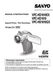 Sanyo XACTI VPC-HD1010 Manuel D'instructions
