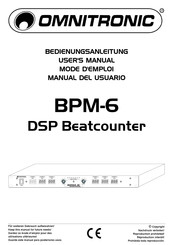 Omnitronic BPM-6 Mode D'emploi