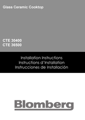 Blomberg CTE 30400 Instructions D'installation