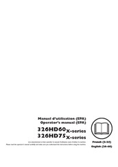Husqvarna 326HD60 X-Serie Manuel D'utilisation