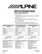 Alpine MRD-M605 Mode D'emploi