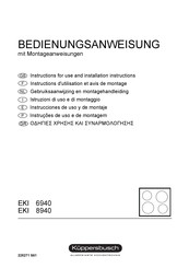 Kuppersbusch EKI 6940 Instructions D'utilisation Et Avis De Montage