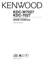 Kenwood KDC-7027 Mode D'emploi
