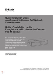 D-Link JustConnect DNR-2020-04P Guide D'installation Rapide