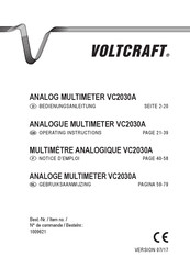 VOLTCRAFT VC2030A Notice D'emploi
