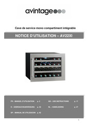Avintage AV22XI Notice D'utilisation