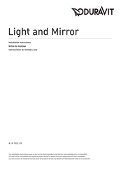 DURAVIT Light and Mirror LM 7820 L/R Notice De Montage