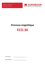 Euroboor ECO 36 Manuel D'utilisation