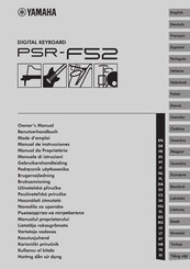 Yamaha PSF-F52 Mode D'emploi