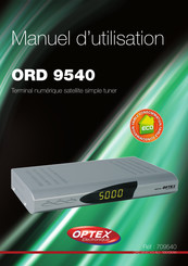 Optex ORD 9540 Manuel D'utilisation