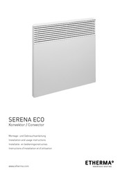 Etherma SERENA ECO Instructions D'installation Et D'utilisation