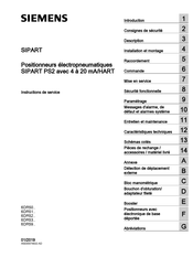 Siemens SIPART PS2 6DR52 Série Instructions De Service