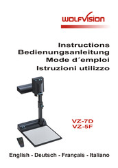 WolfVision VZ-5F Mode D'emploi
