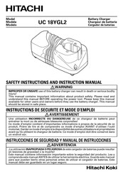 Hitachi Koki UC 18YGL2 Instructions De Sécurité Et Mode D'emploi