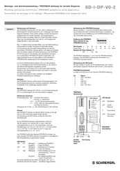 schmersal SD-I-DP-V0-2 Instructions De Montage Et De Câblage