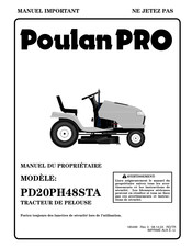 Poulan Pro PD20PH48STA Manuel Du Propriétaire